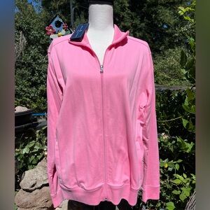 Pink zip up sweat jacket
